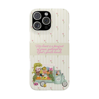 Her Heart Is A Bouquet Of Grace iPhone Case
