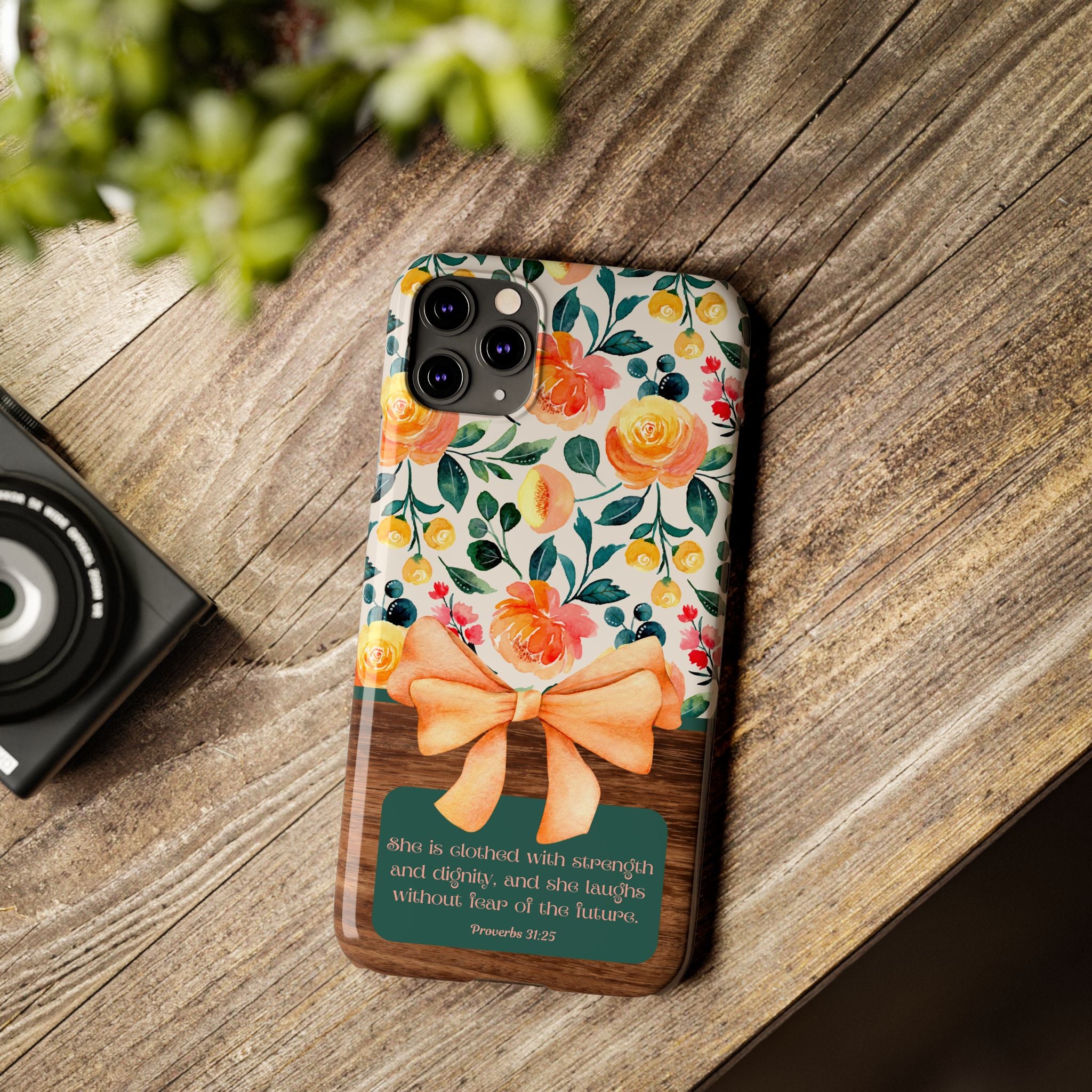 She Is Clothed With Strength & Dignity iPhone Case