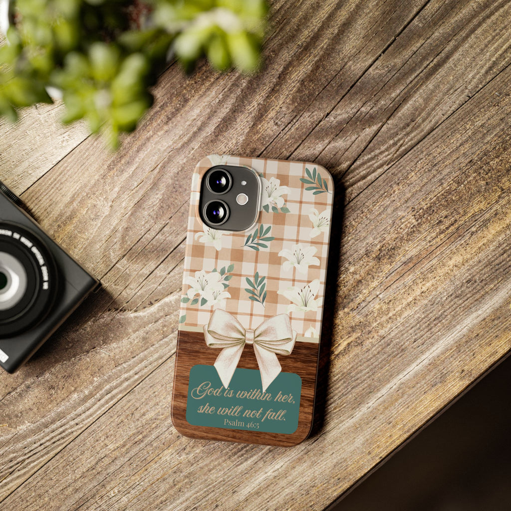 God Is Within Her She Will Not Fall iPhone Case