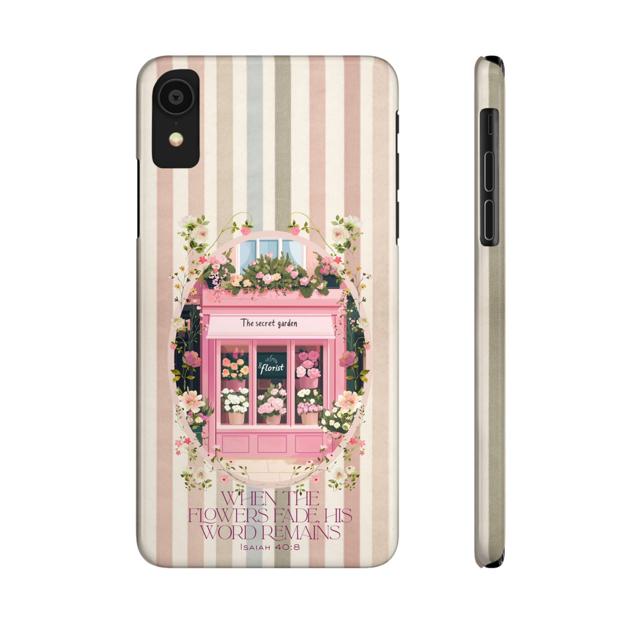 When The Flowers Fade His Word Remains iPhone Case