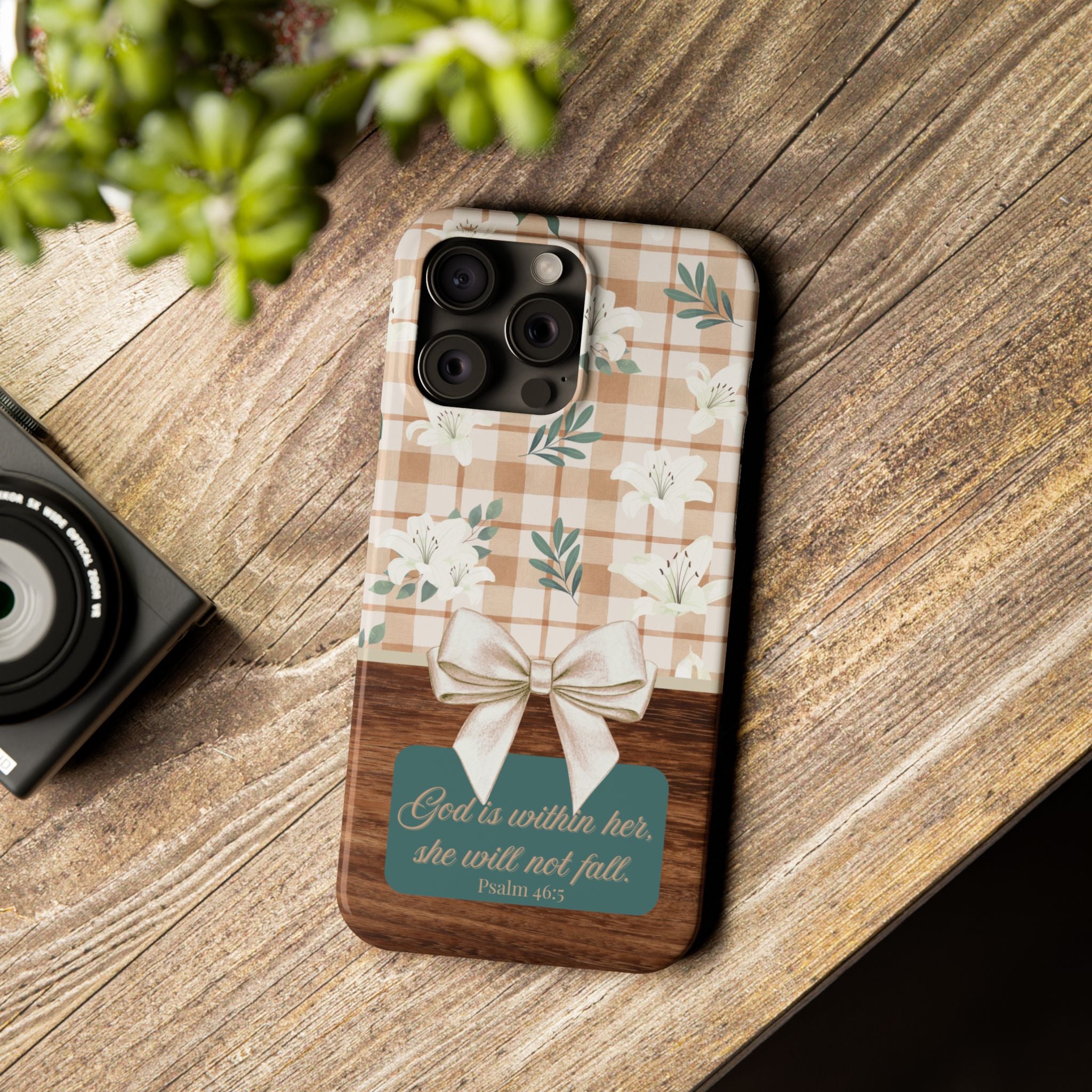 God Is Within Her She Will Not Fall iPhone Case