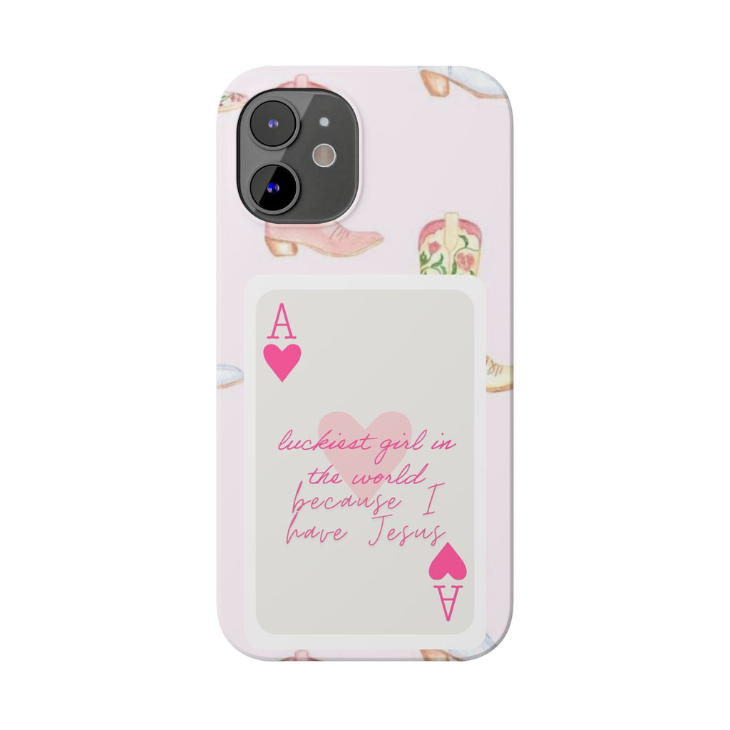 Luckiest Girl In The World iPhone Case