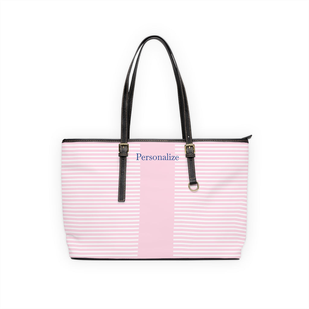 Personalized Pink Stripe Carryall
