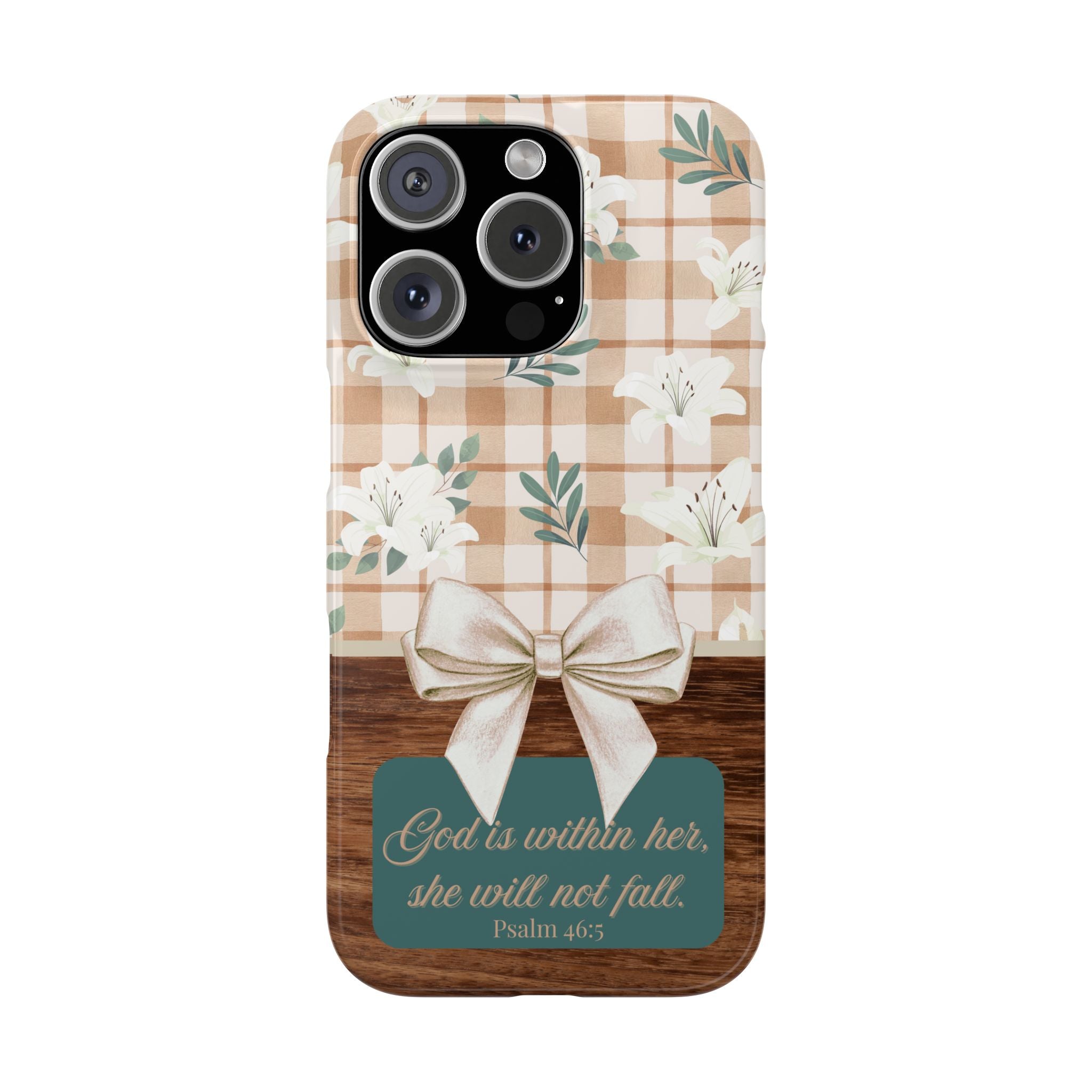 God Is Within Her She Will Not Fall iPhone Case