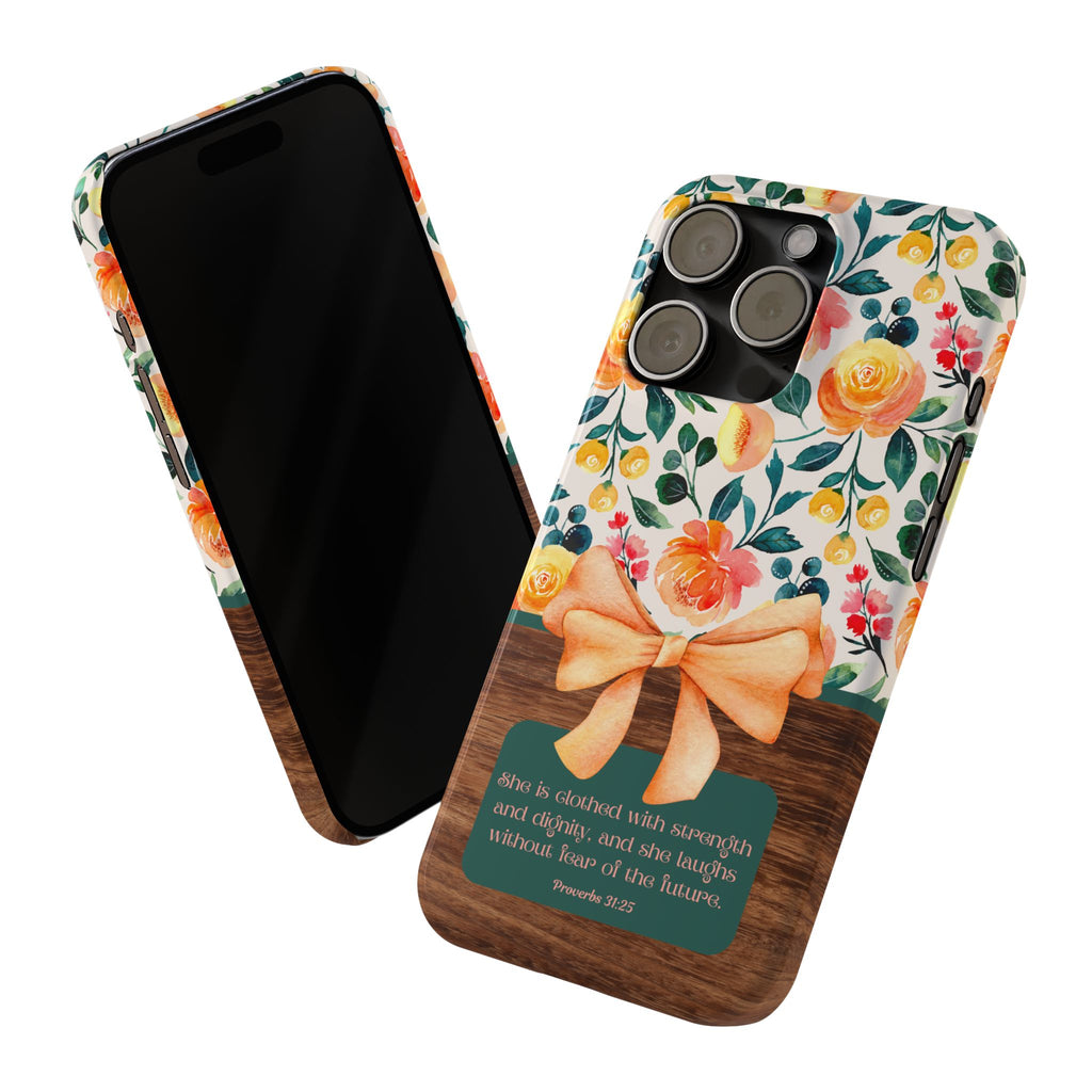 She Is Clothed With Strength & Dignity iPhone Case