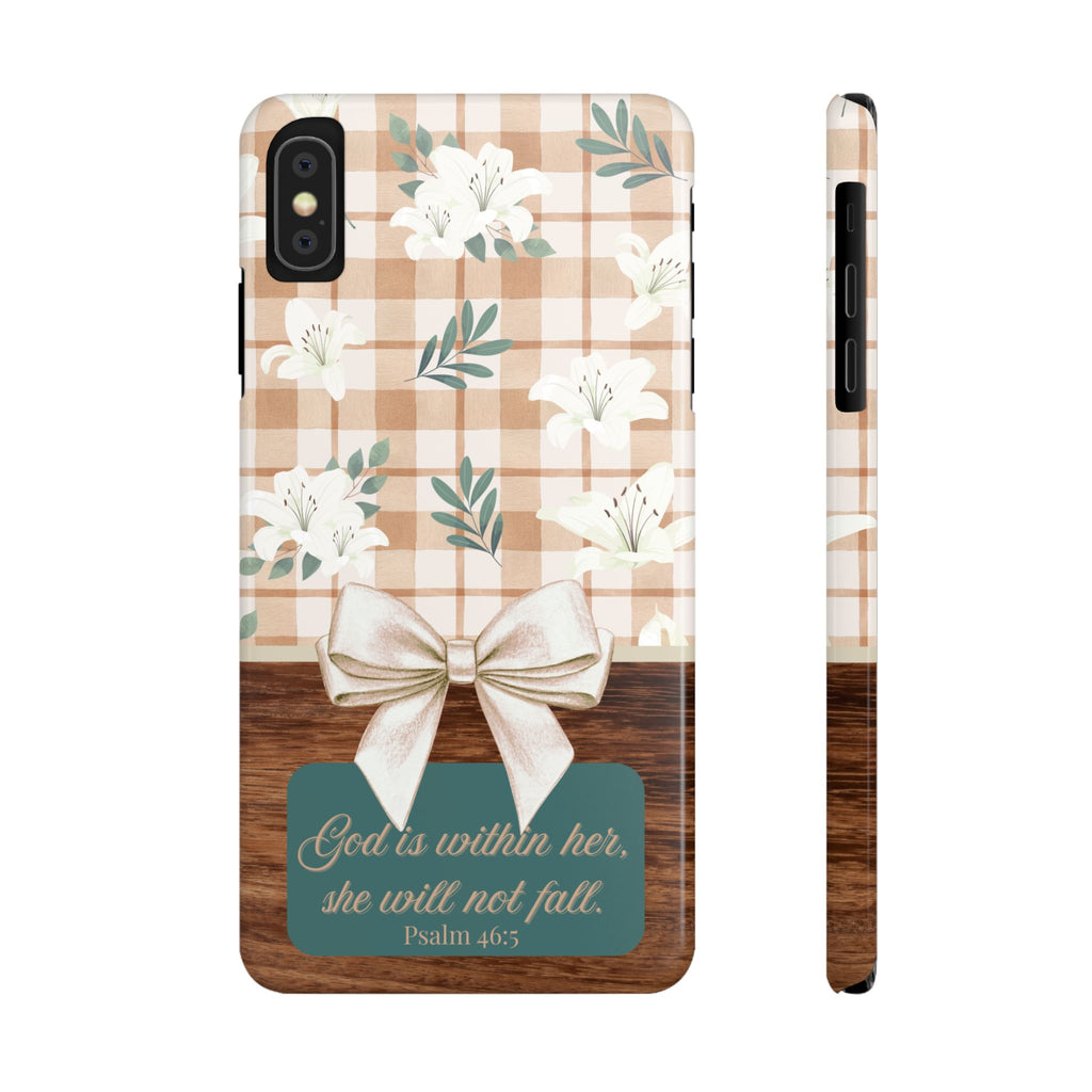 God Is Within Her She Will Not Fall iPhone Case