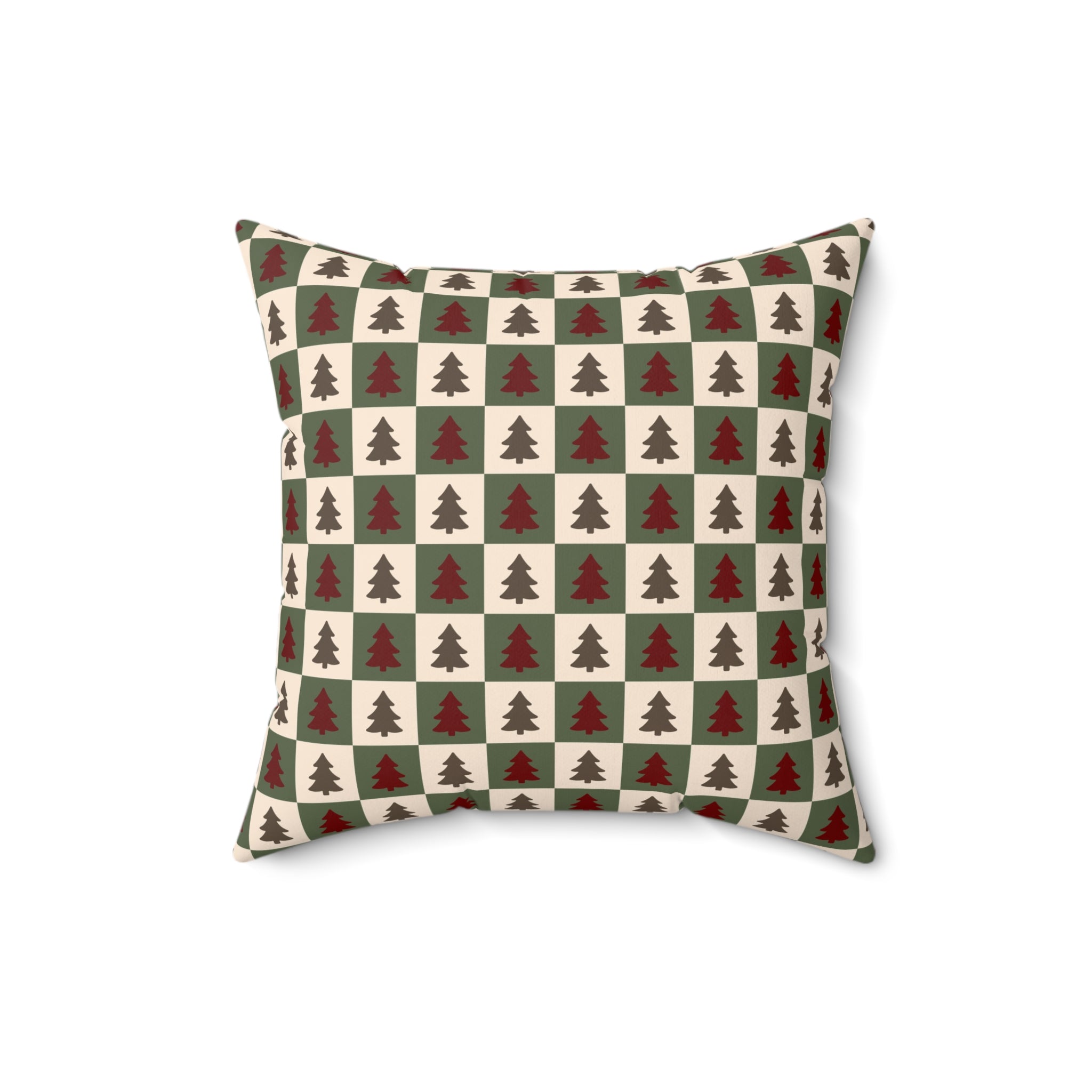 Checkered Christmas Tree Pillow