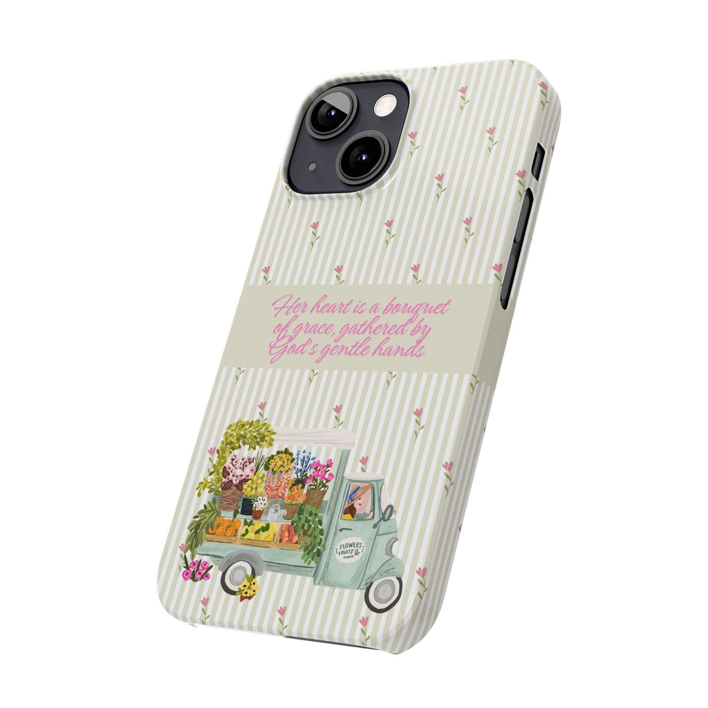 Her Heart Is A Bouquet Of Grace iPhone Case