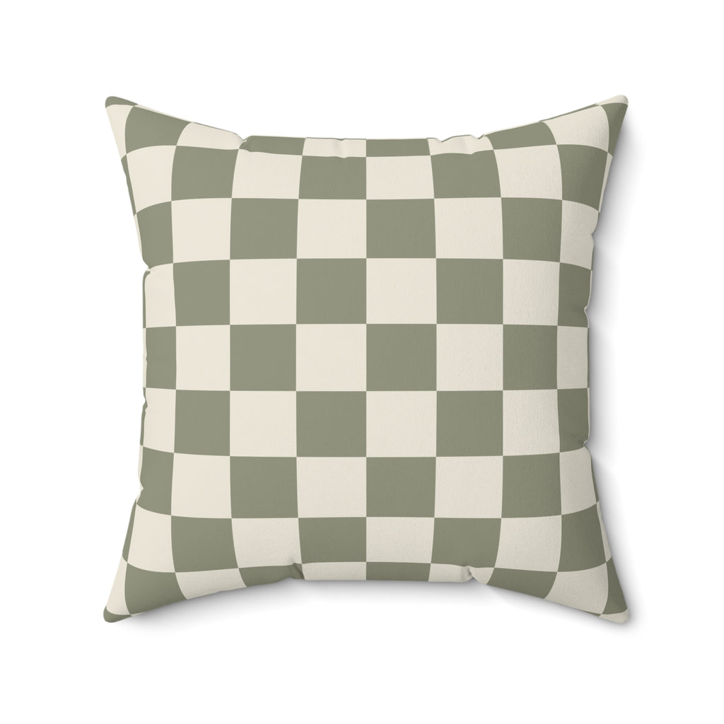 Green Checkered Pillow