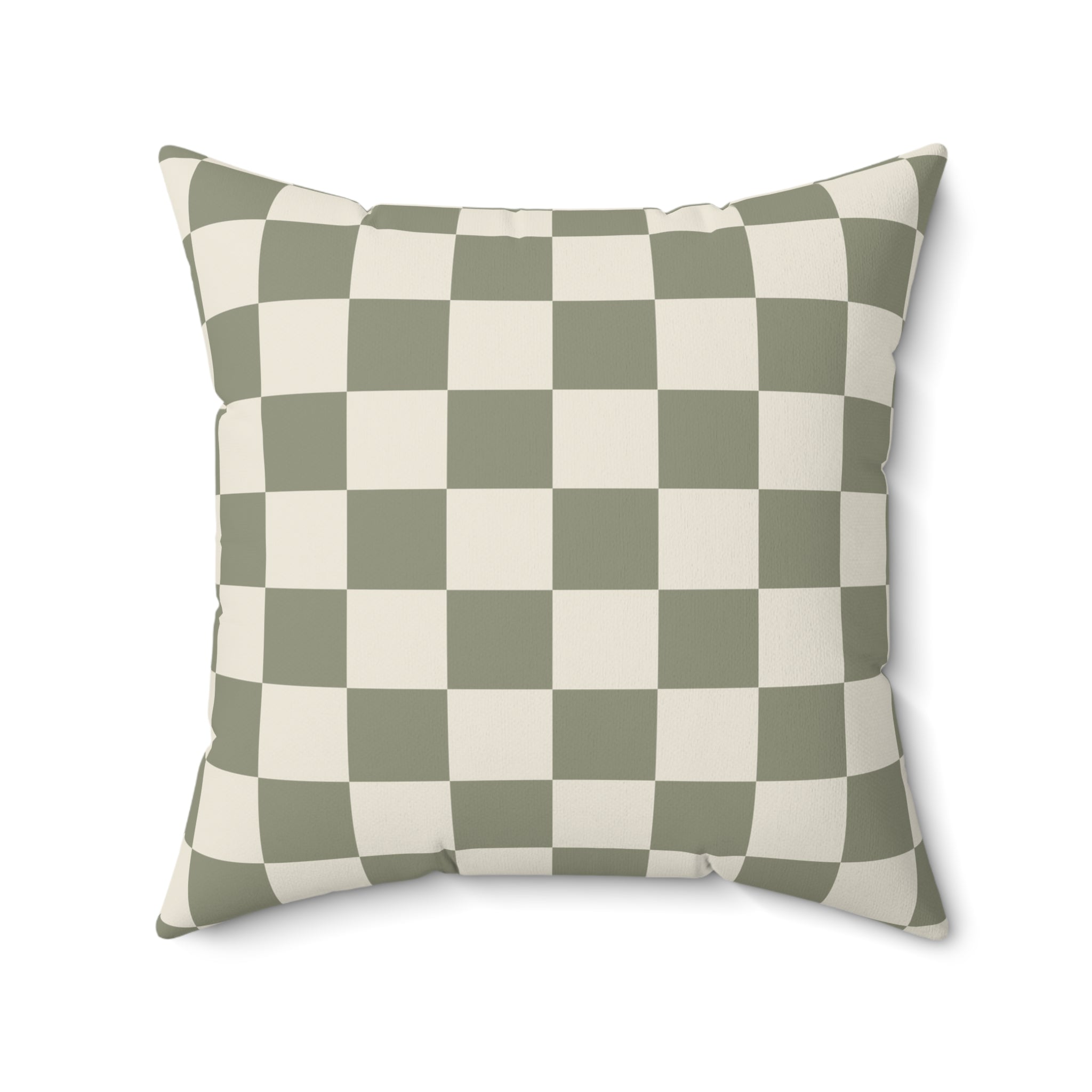 Green Checkered Pillow