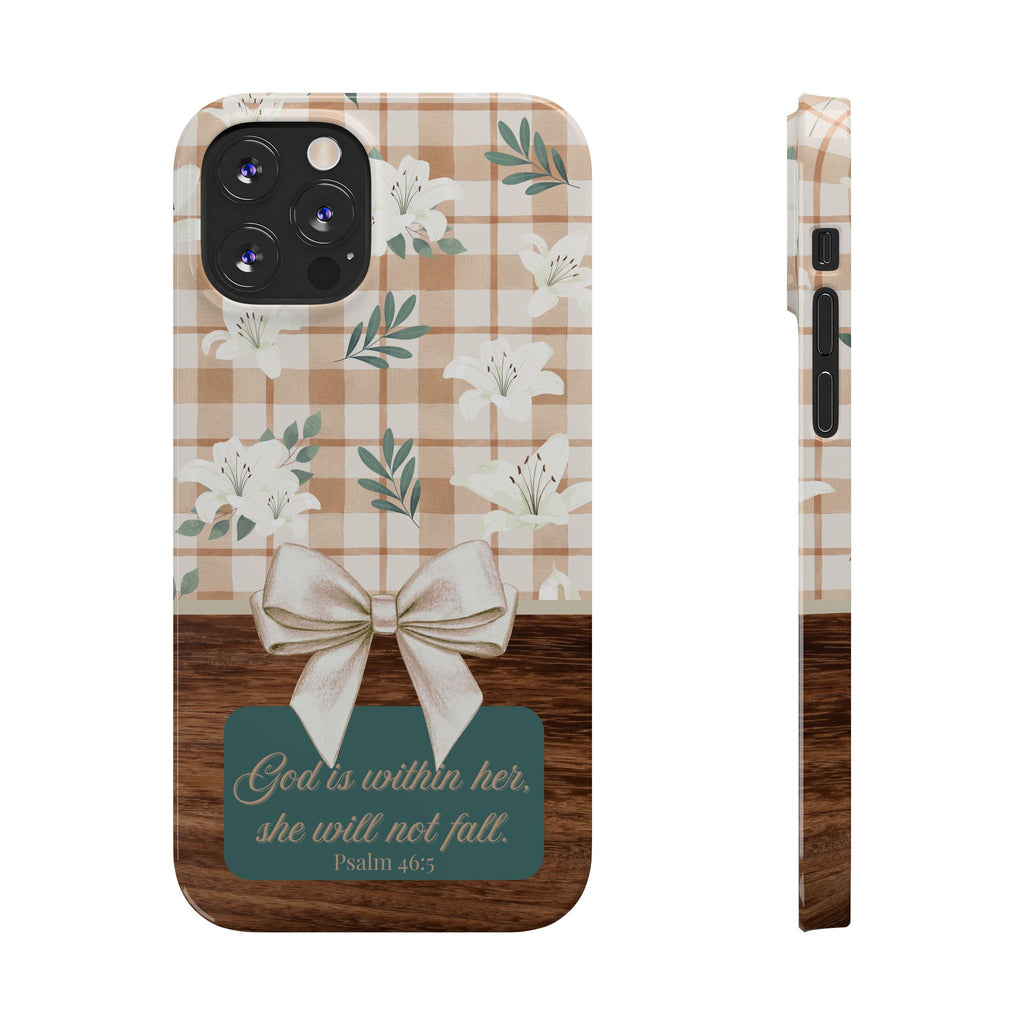 God Is Within Her She Will Not Fall iPhone Case