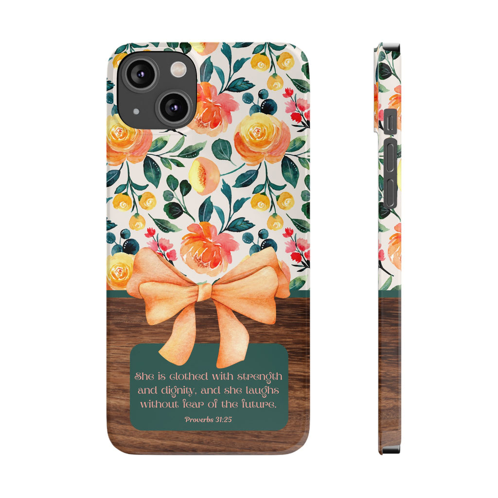 She Is Clothed With Strength & Dignity iPhone Case