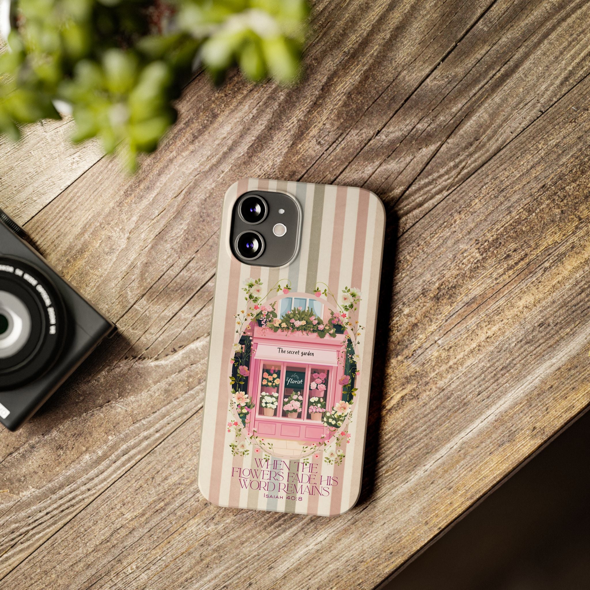 When The Flowers Fade His Word Remains iPhone Case