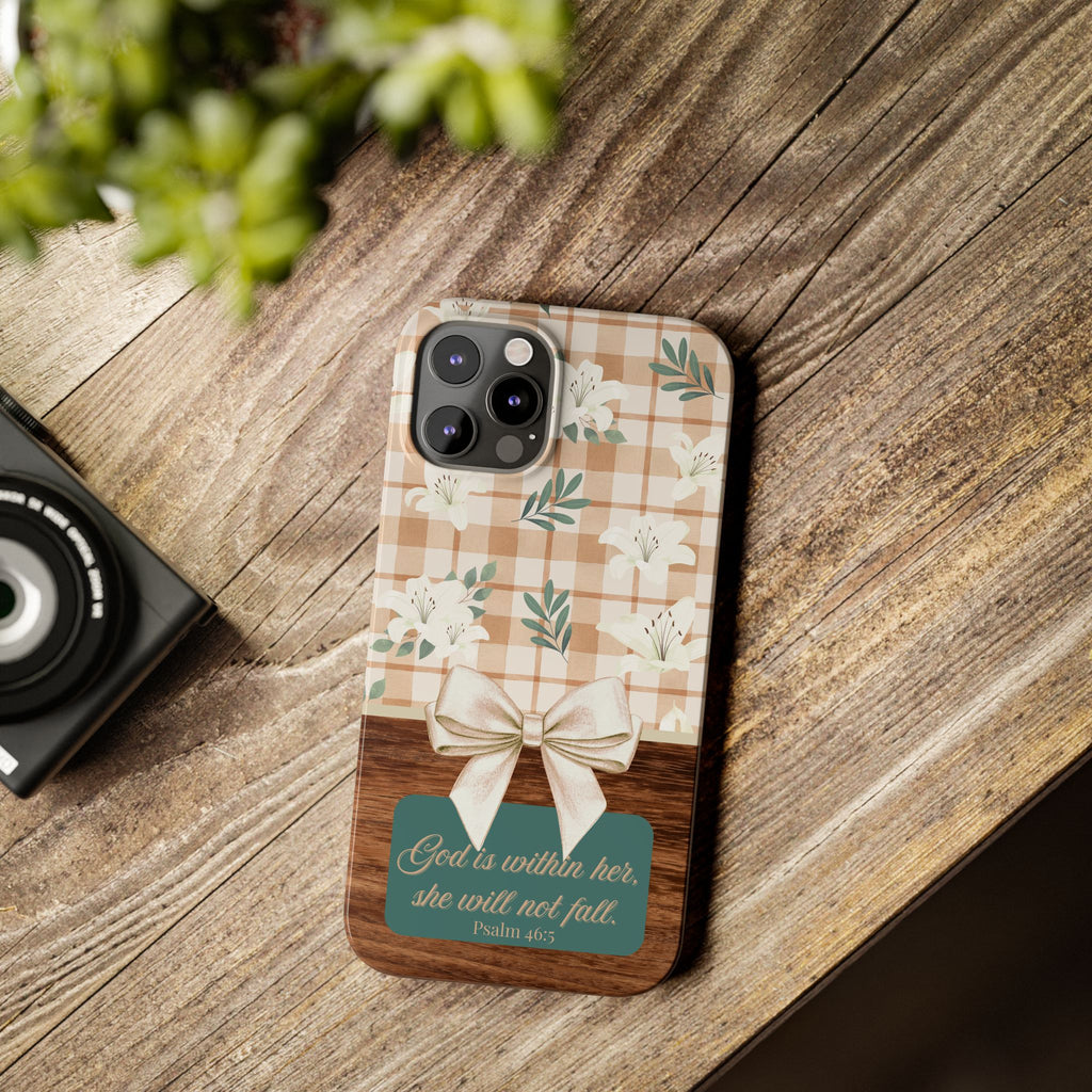 God Is Within Her She Will Not Fall iPhone Case