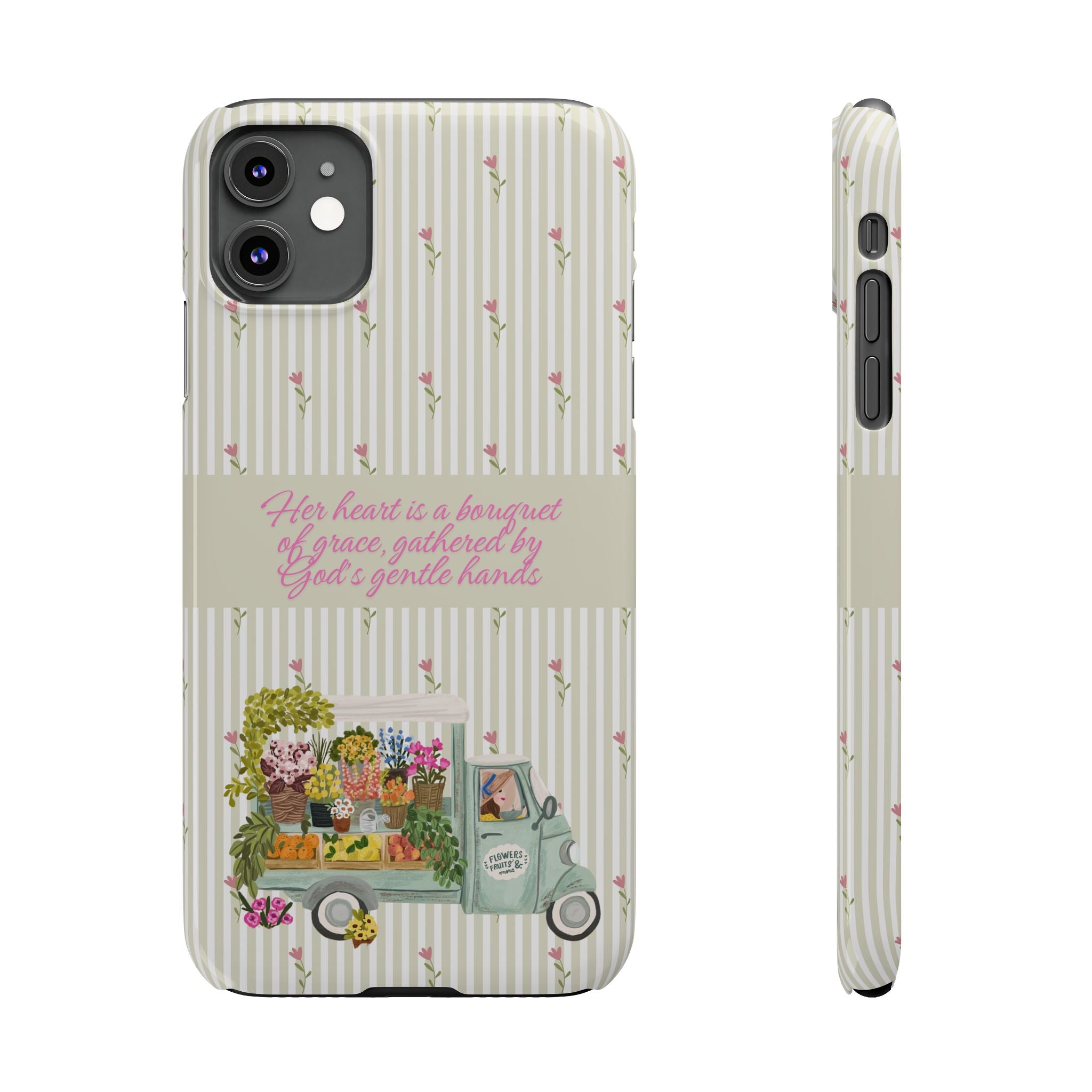 Her Heart Is A Bouquet Of Grace iPhone Case