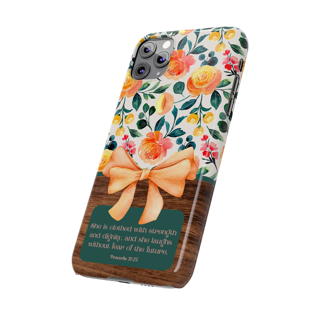 She Is Clothed With Strength & Dignity iPhone Case