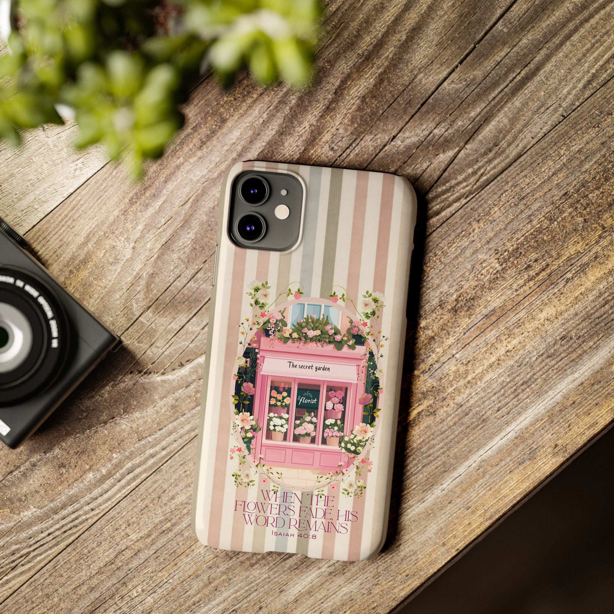 When The Flowers Fade His Word Remains iPhone Case