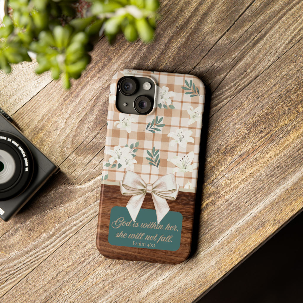God Is Within Her She Will Not Fall iPhone Case