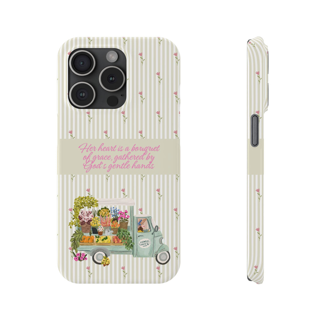 Her Heart Is A Bouquet Of Grace iPhone Case