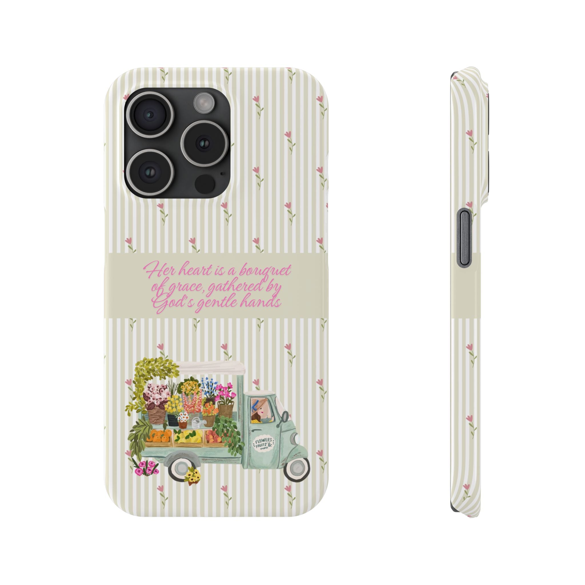 Her Heart Is A Bouquet Of Grace iPhone Case