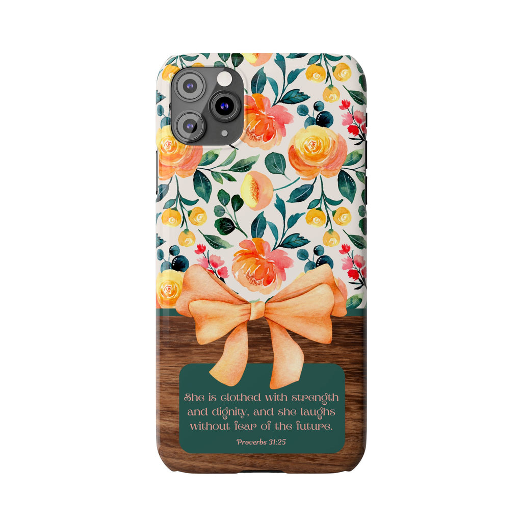 She Is Clothed With Strength & Dignity iPhone Case