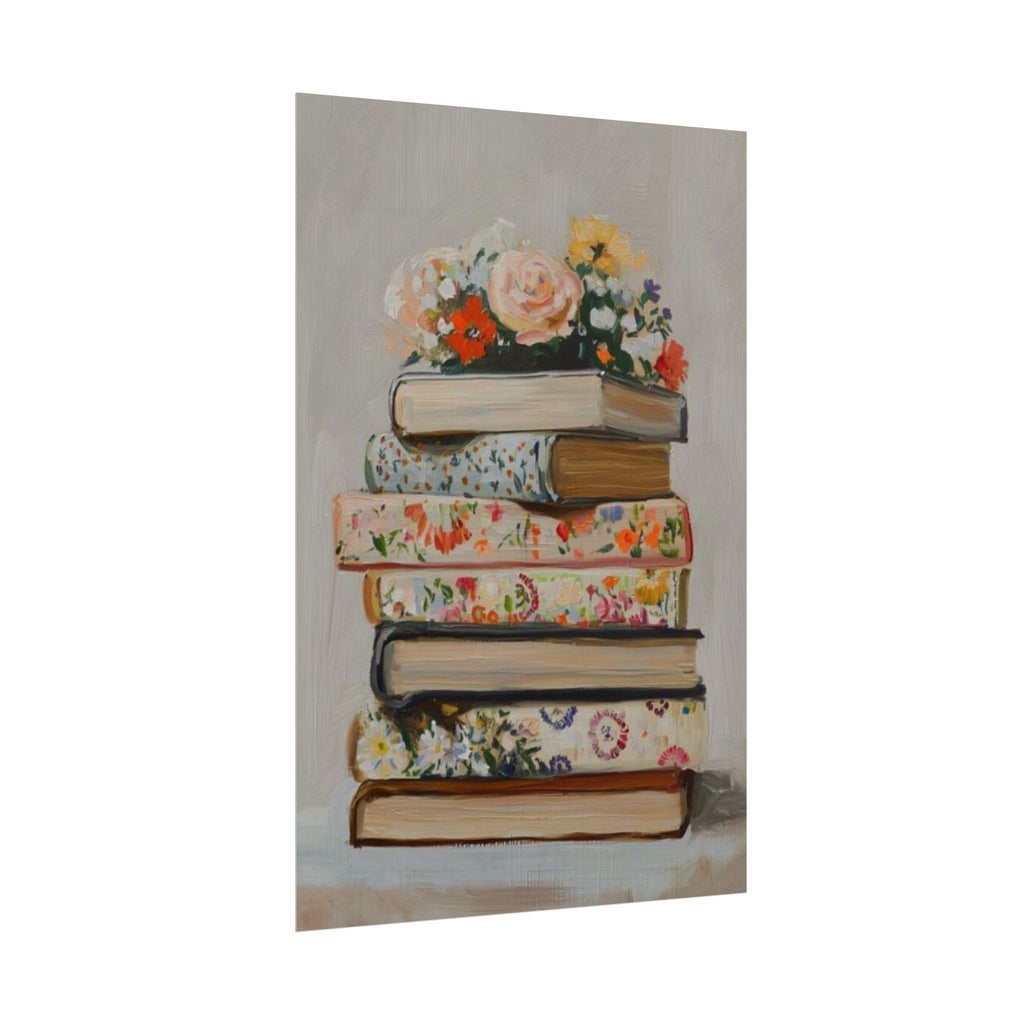 Floral Books Unframed Poster