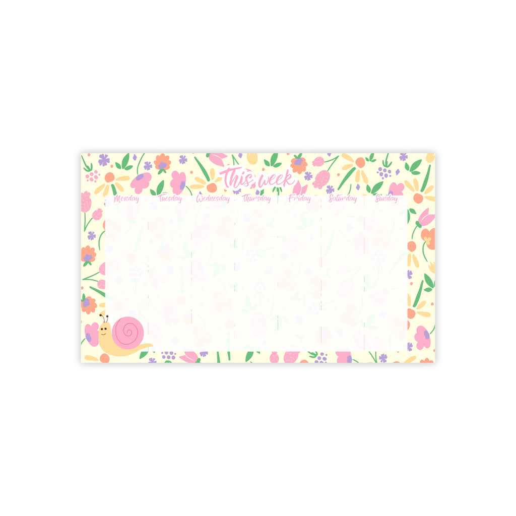 Snail Weekly Planner 10x6 Post-it Note Pad