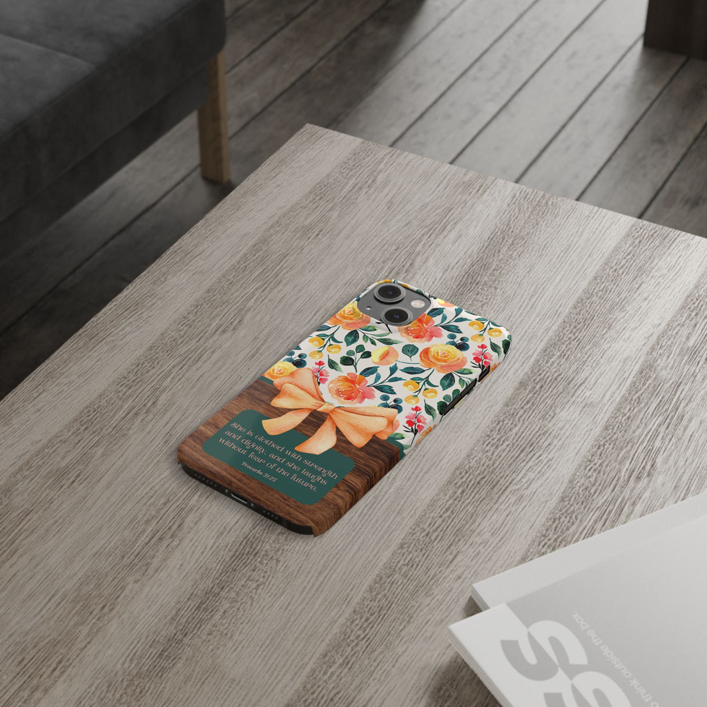 She Is Clothed With Strength & Dignity iPhone Case