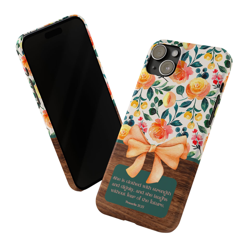 She Is Clothed With Strength & Dignity iPhone Case
