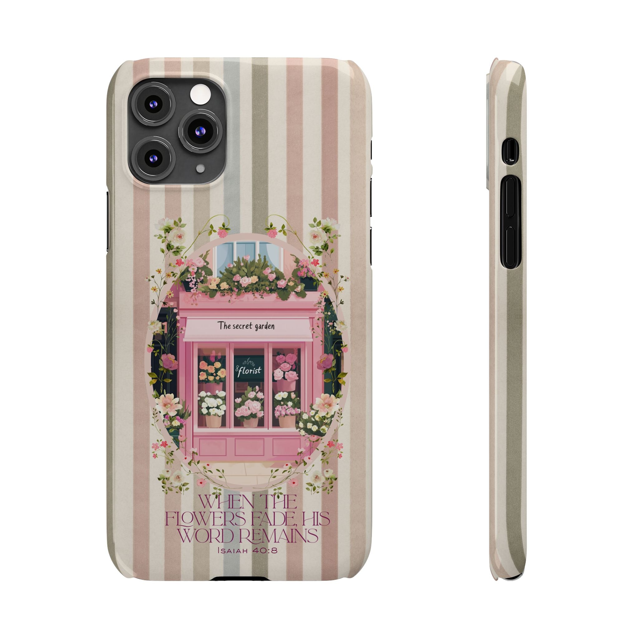 When The Flowers Fade His Word Remains iPhone Case