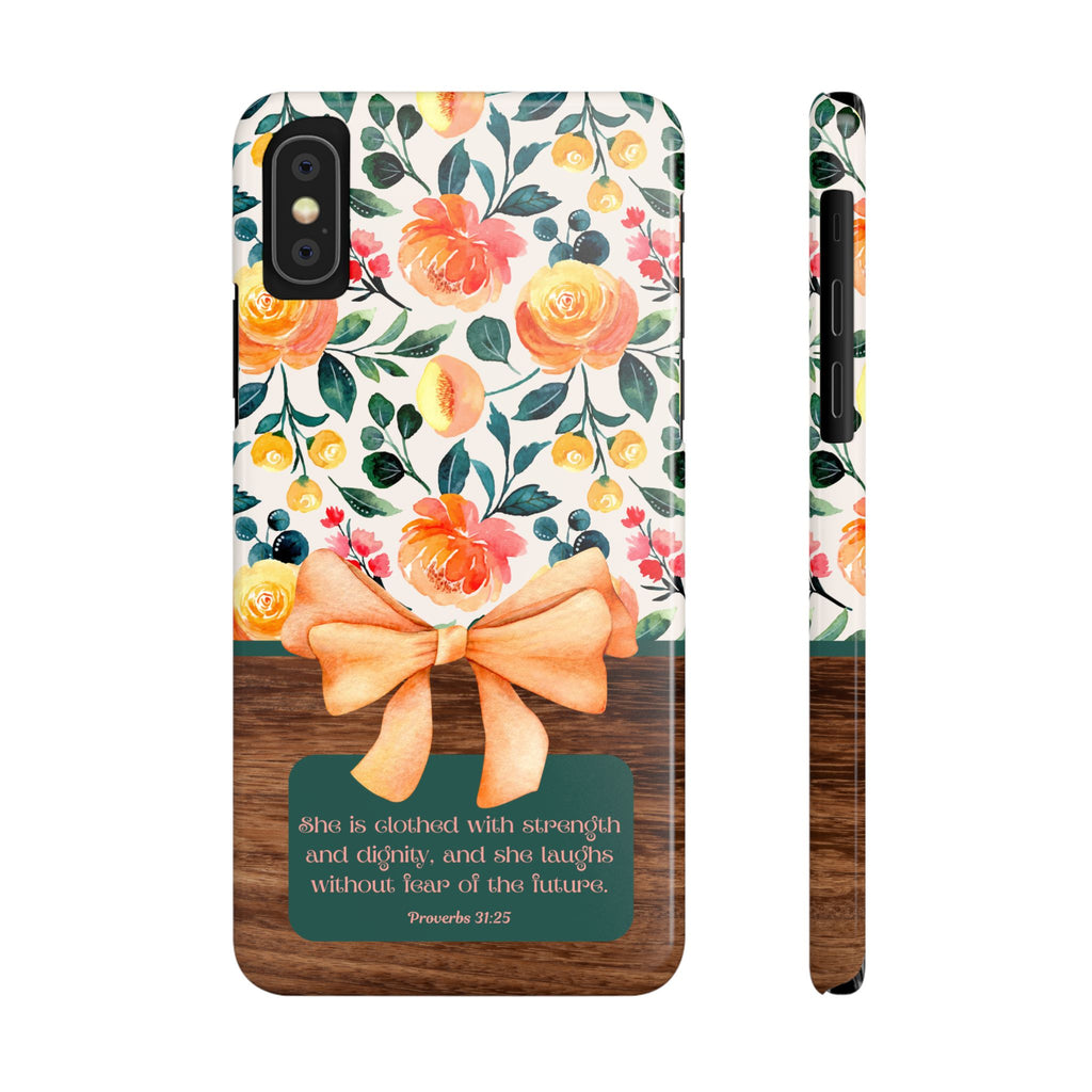 She Is Clothed With Strength & Dignity iPhone Case