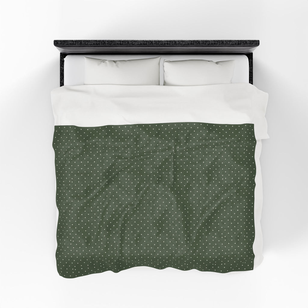 Snow White Dot Oversized Throw Blanket By Little Grace co.