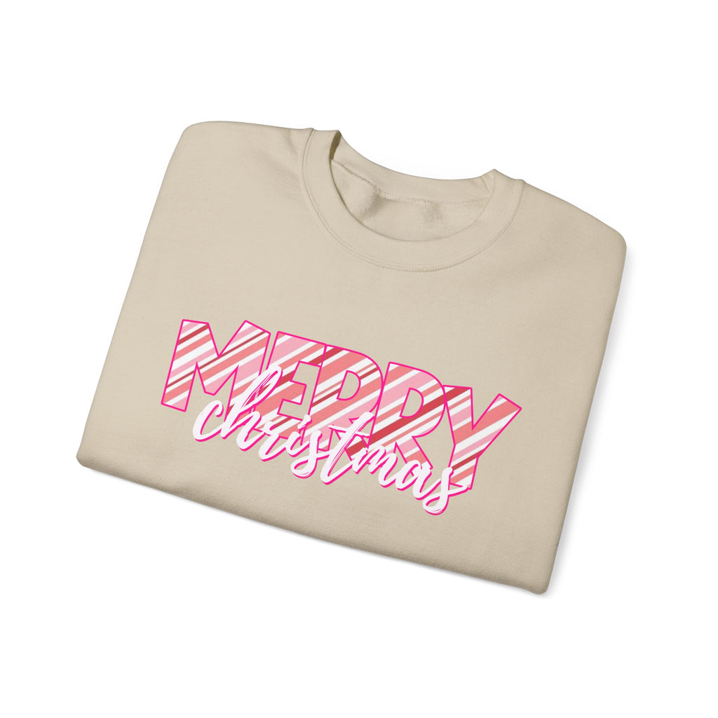 Pink Merry Christmas Cozy Sweatshirt
