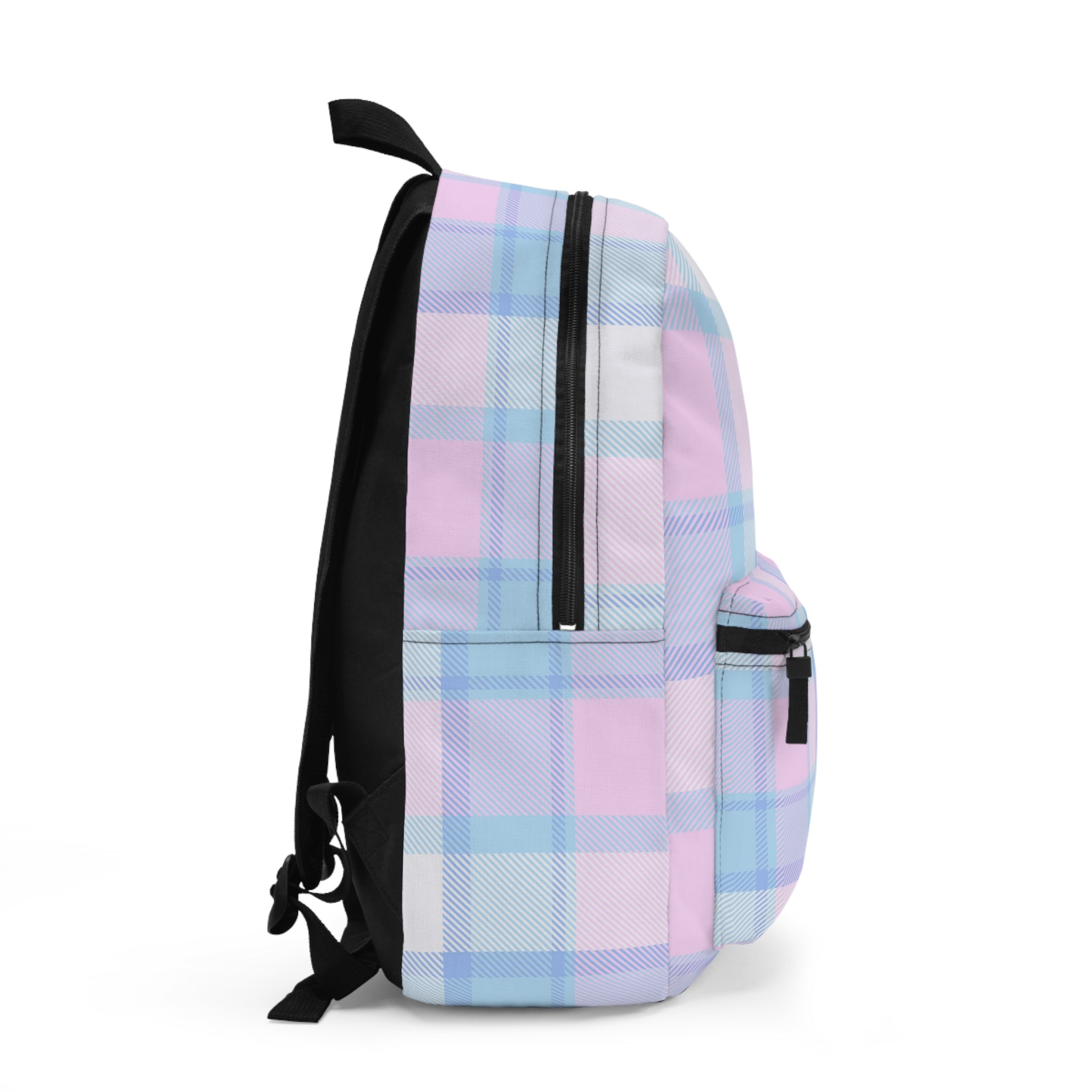 Pink Purple Plaid Kids Backpack