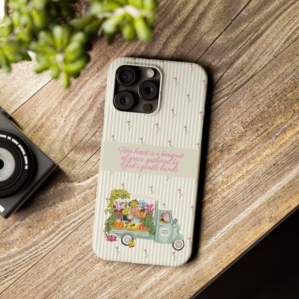 Her Heart Is A Bouquet Of Grace iPhone Case