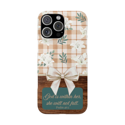 God Is Within Her She Will Not Fall iPhone Case