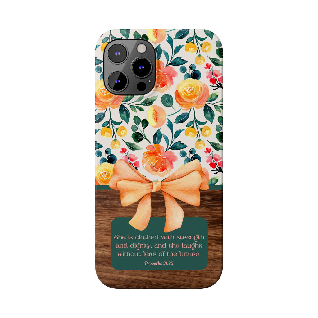 She Is Clothed With Strength & Dignity iPhone Case