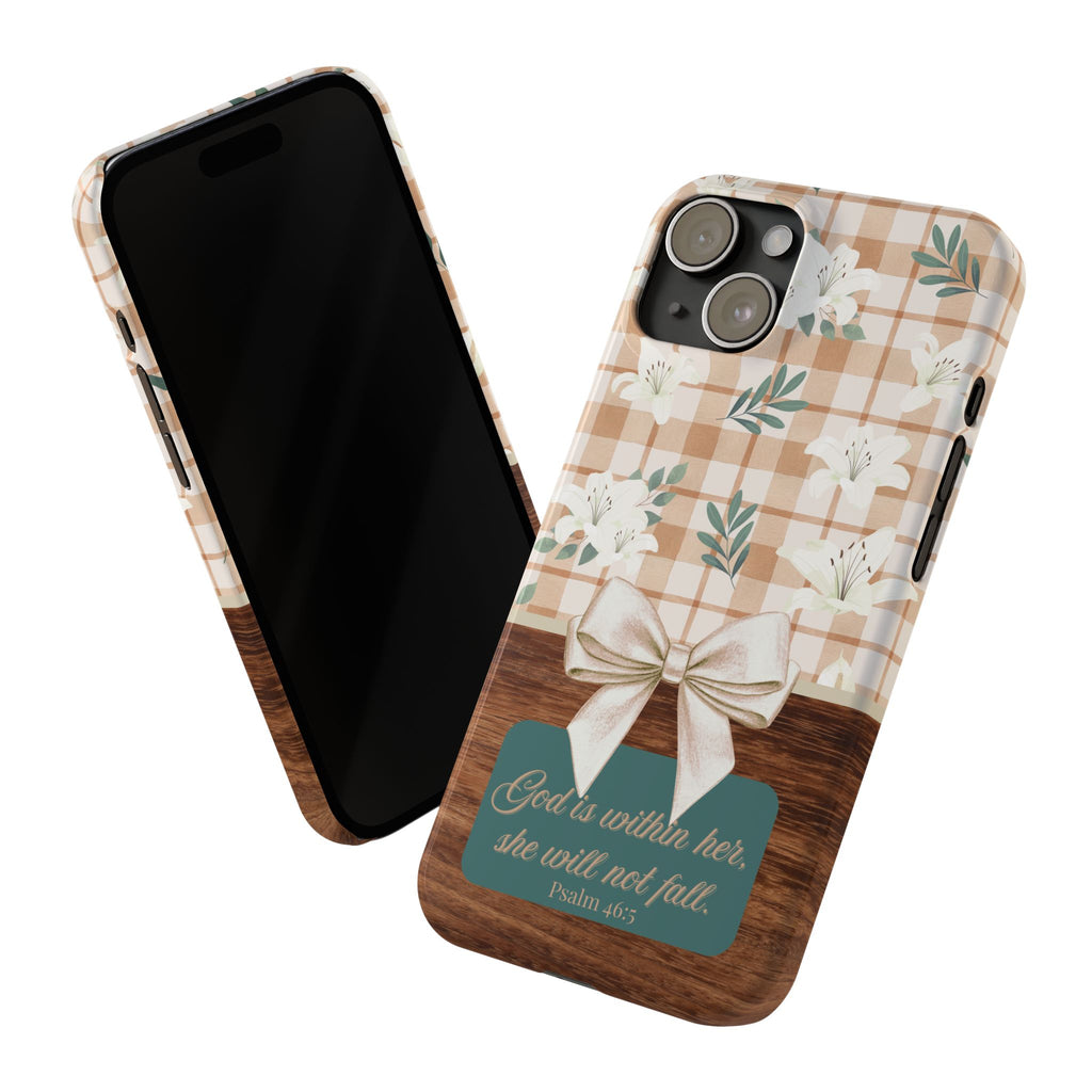 God Is Within Her She Will Not Fall iPhone Case