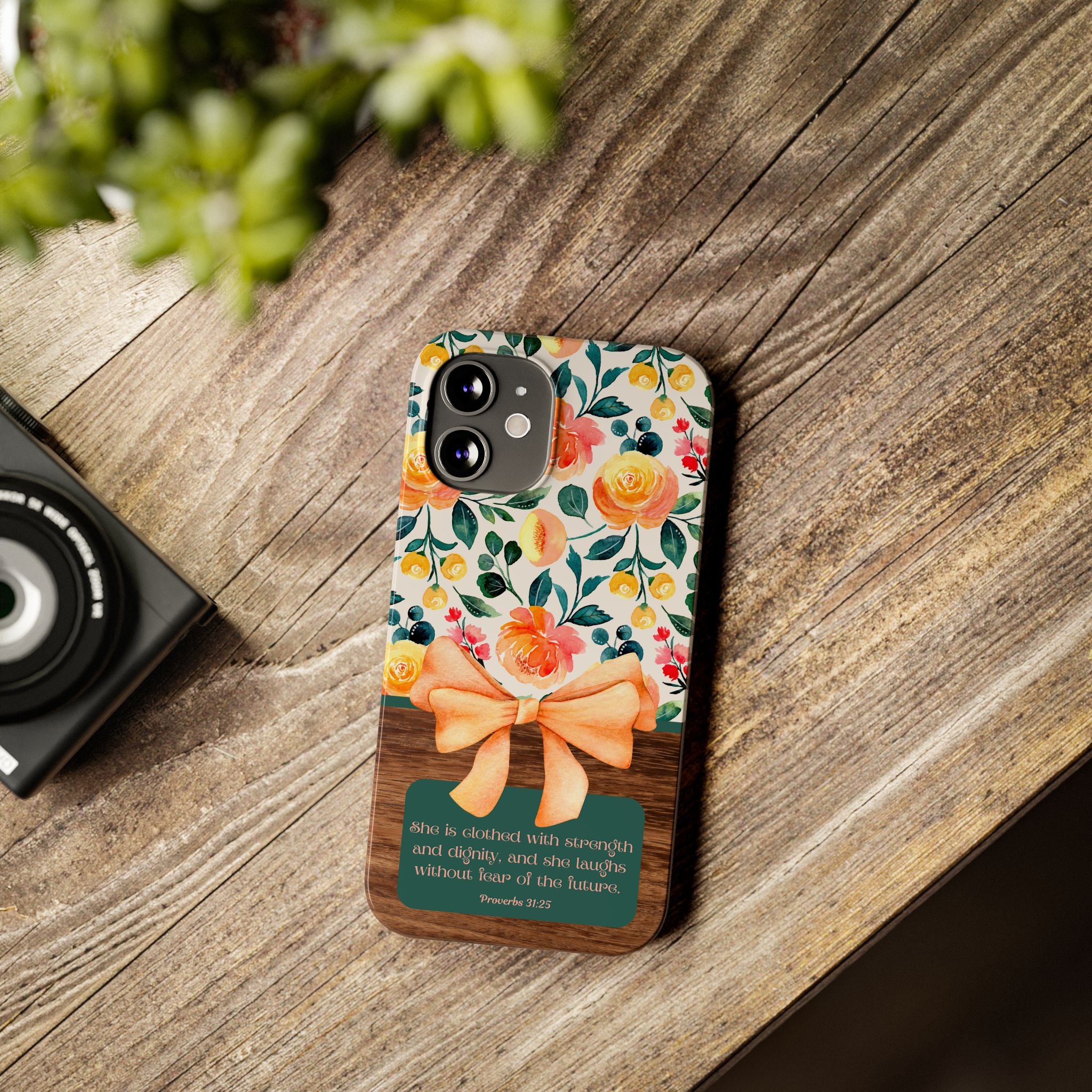 She Is Clothed With Strength & Dignity iPhone Case