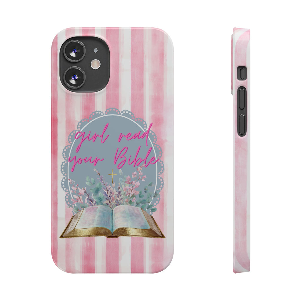 Girl Read Your Bible iPhone Case