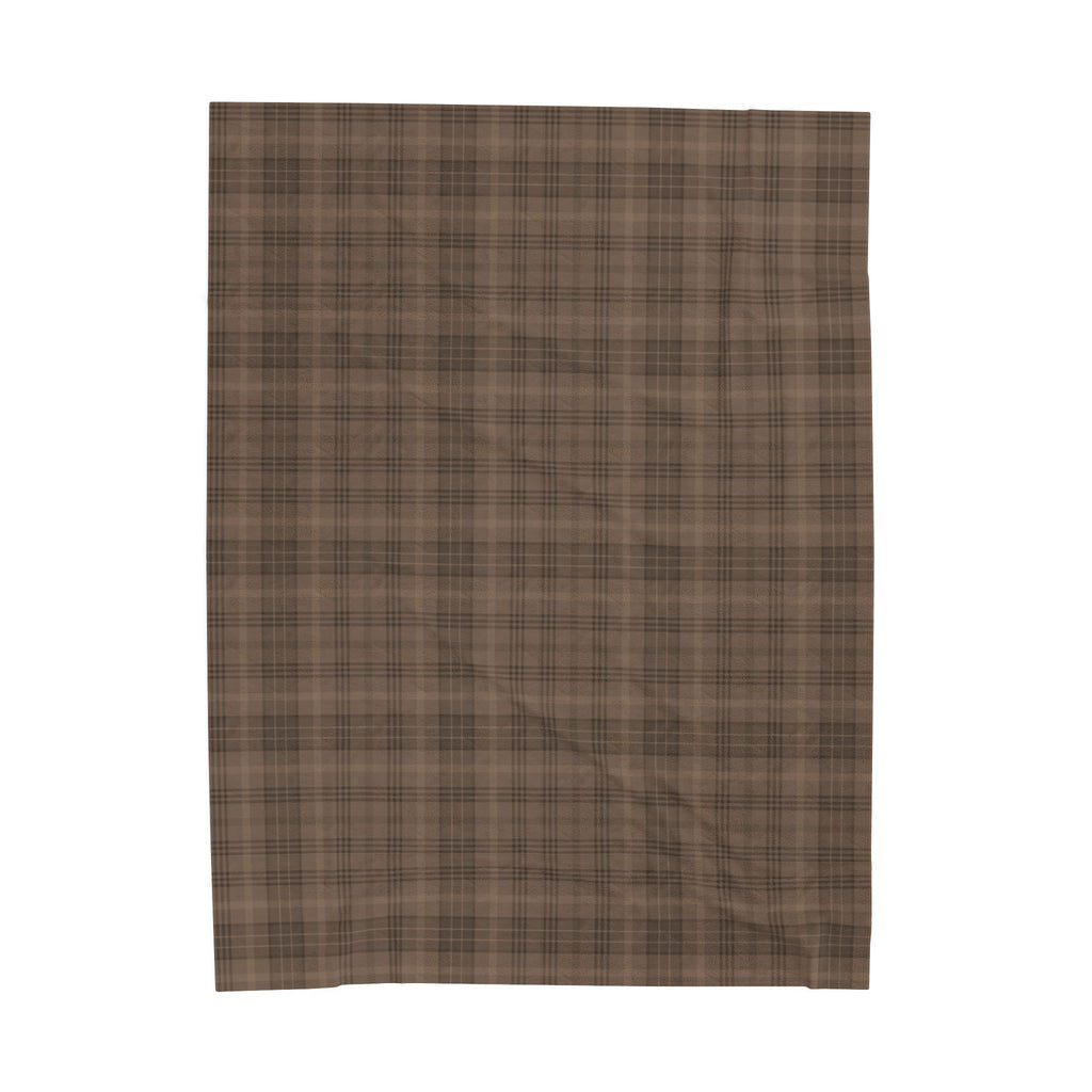 Hot Cocoa Plaid Oversized Throw Blanket By Little Grace co.