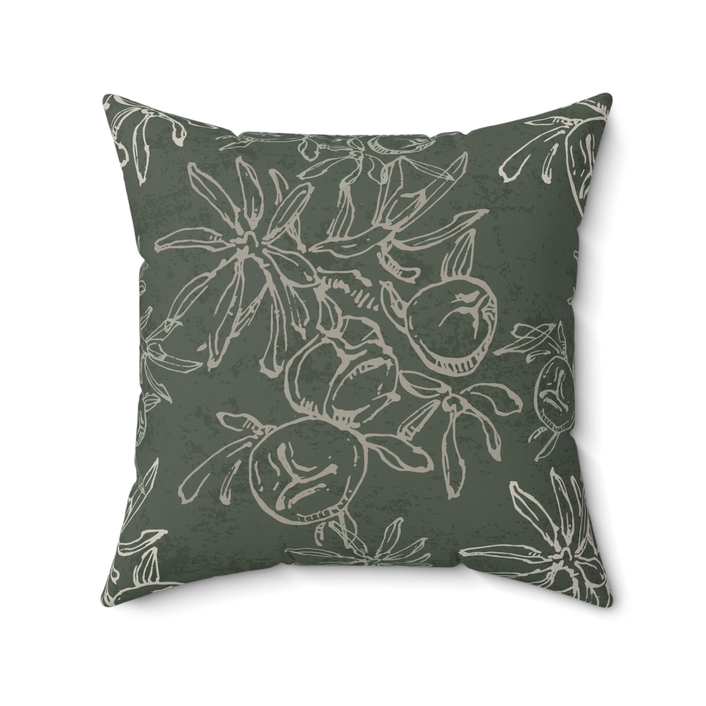 Peachy Green Pillow