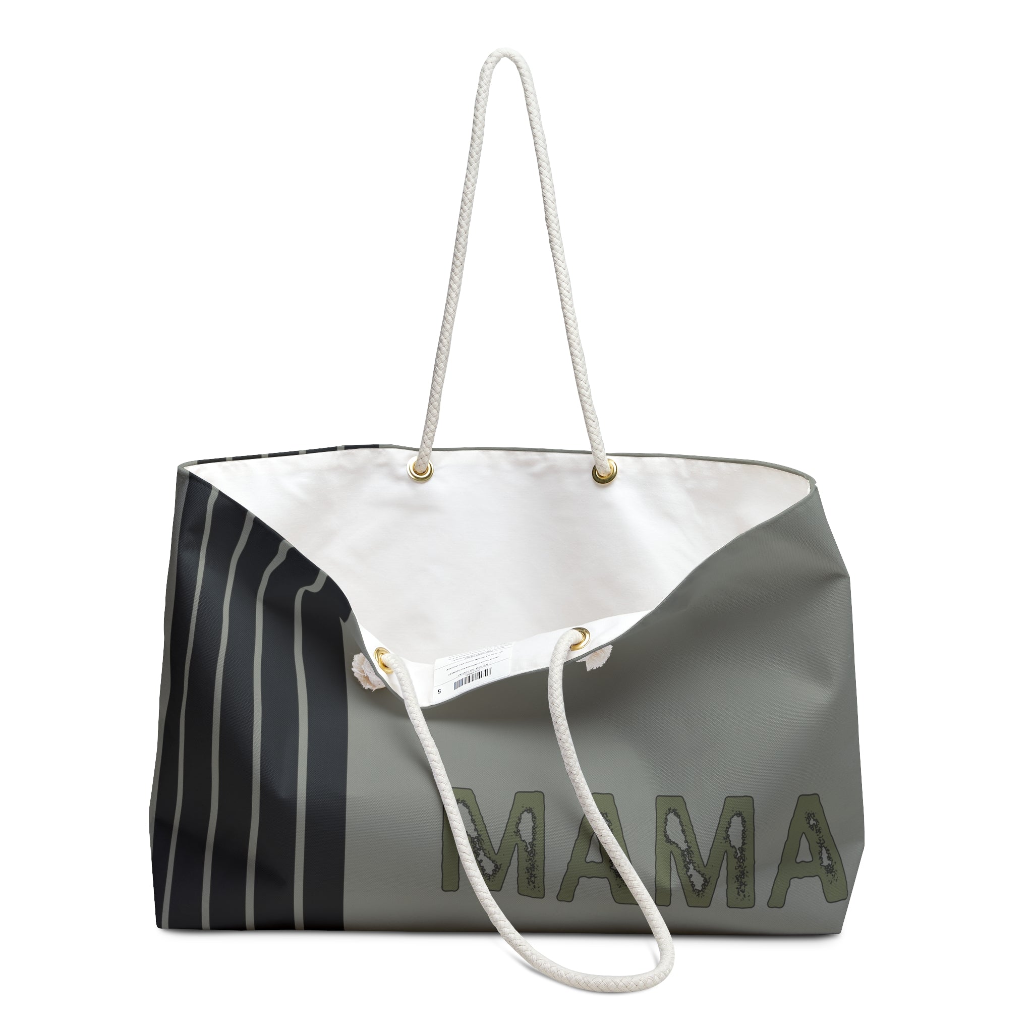 Mama Green Stripe Weekender Bag