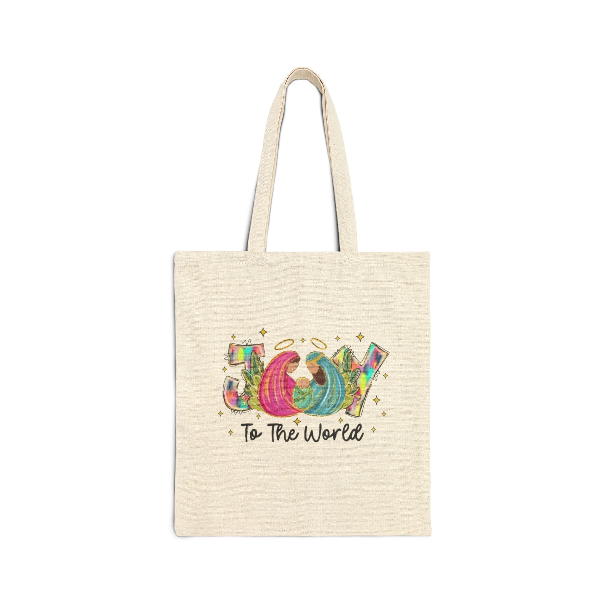 Joy To The World Canvas Tote