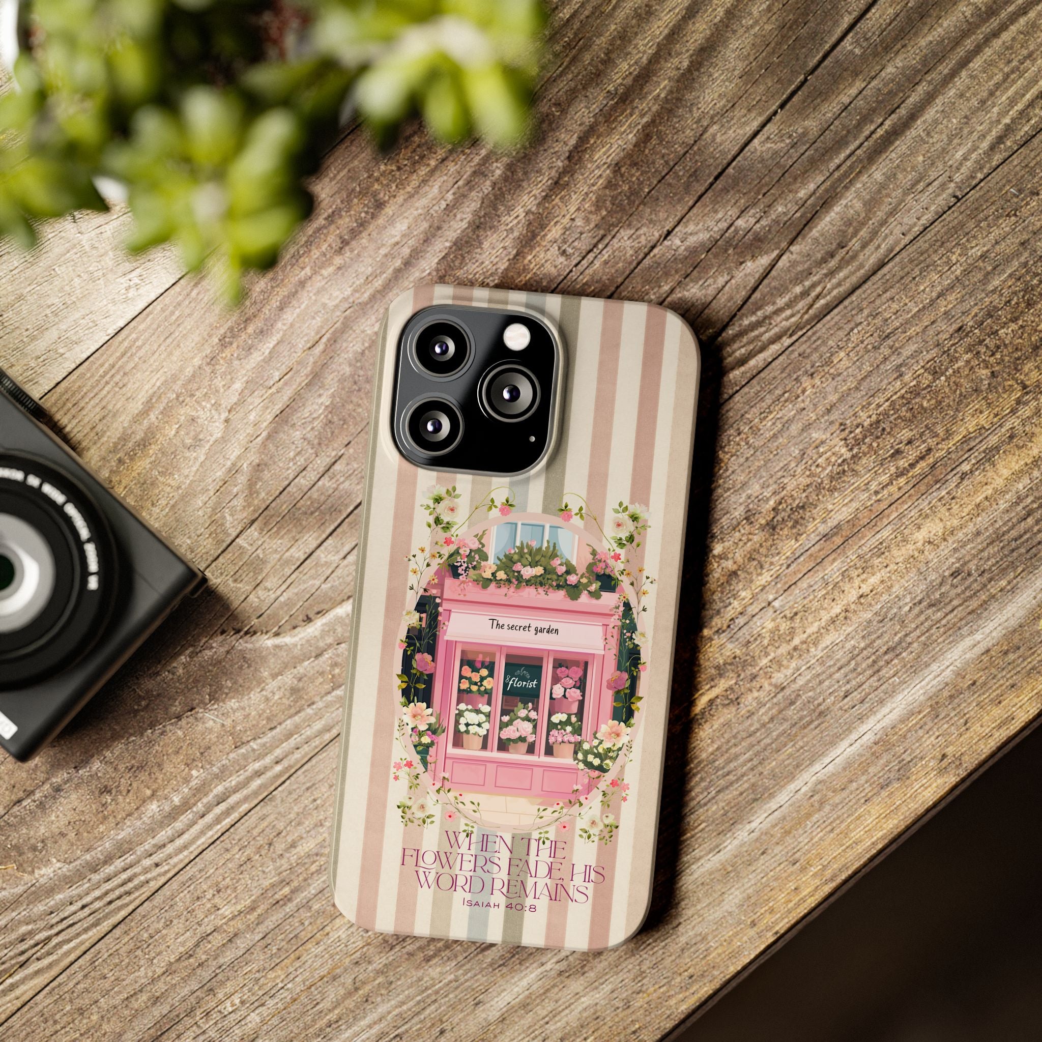 When The Flowers Fade His Word Remains iPhone Case
