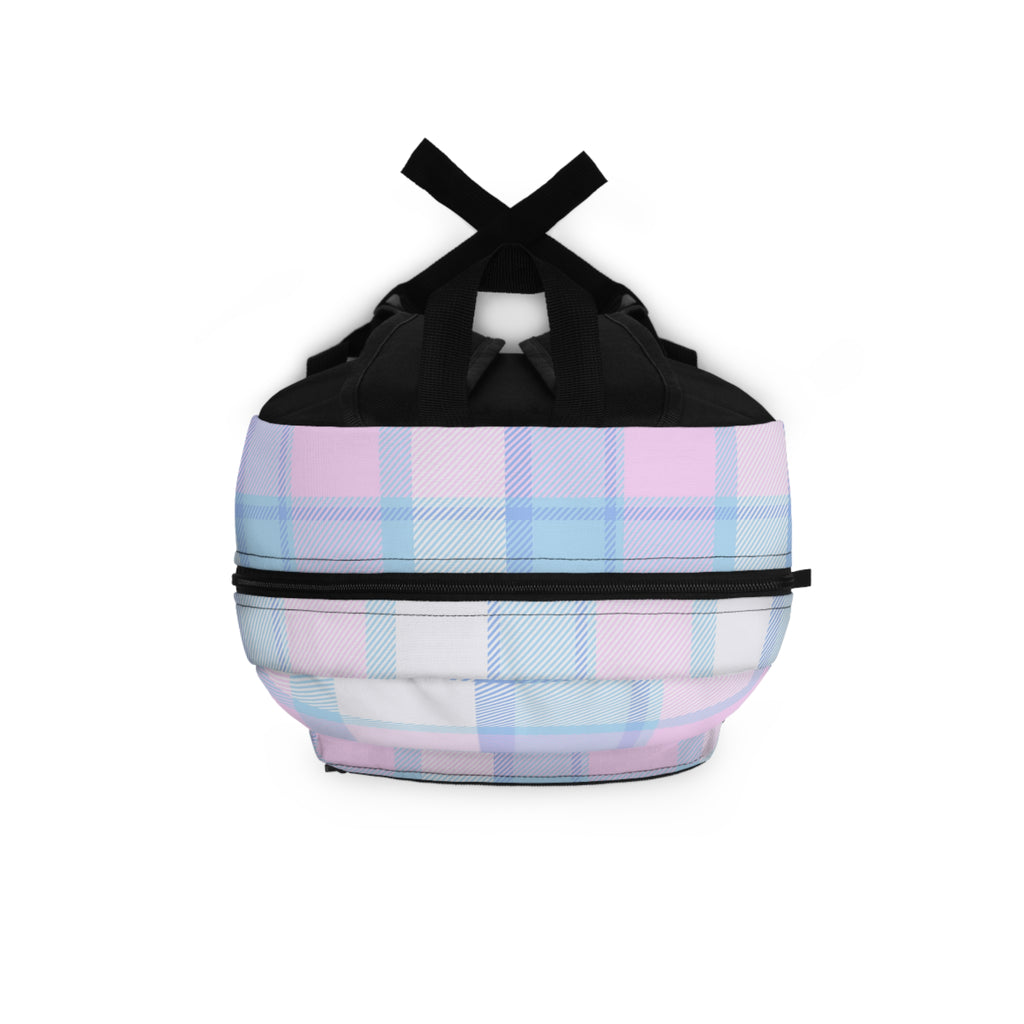 Pink Purple Plaid Kids Backpack