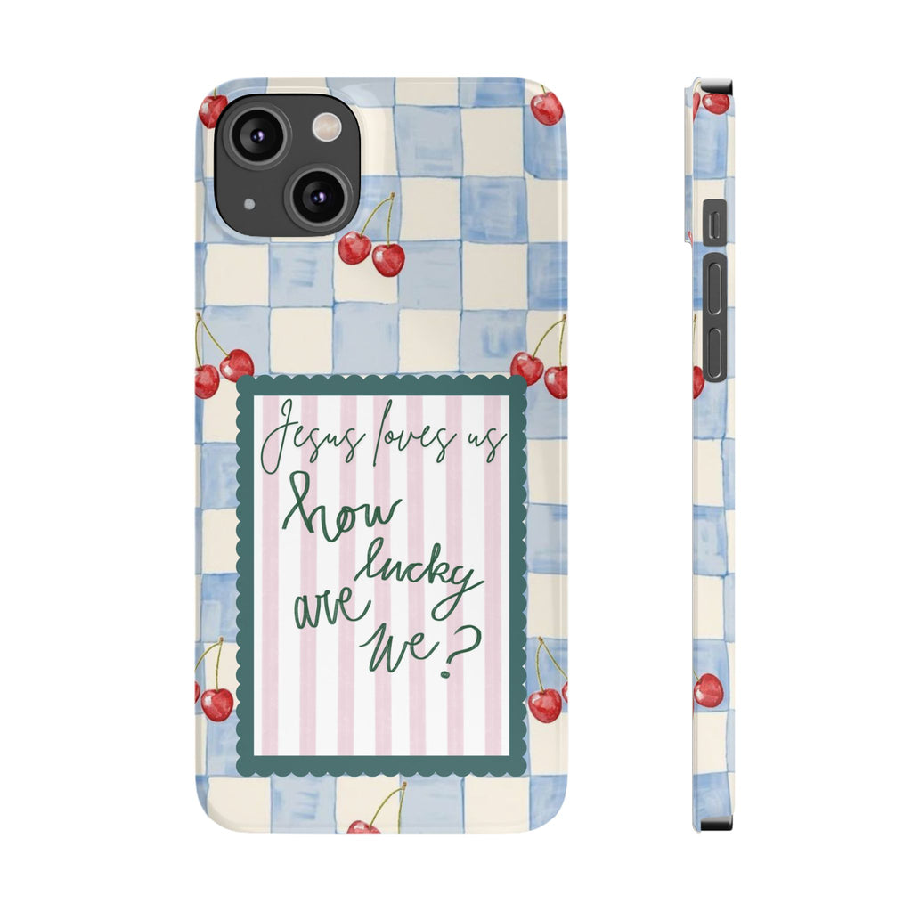 Jesus Loves Us iPhone Case