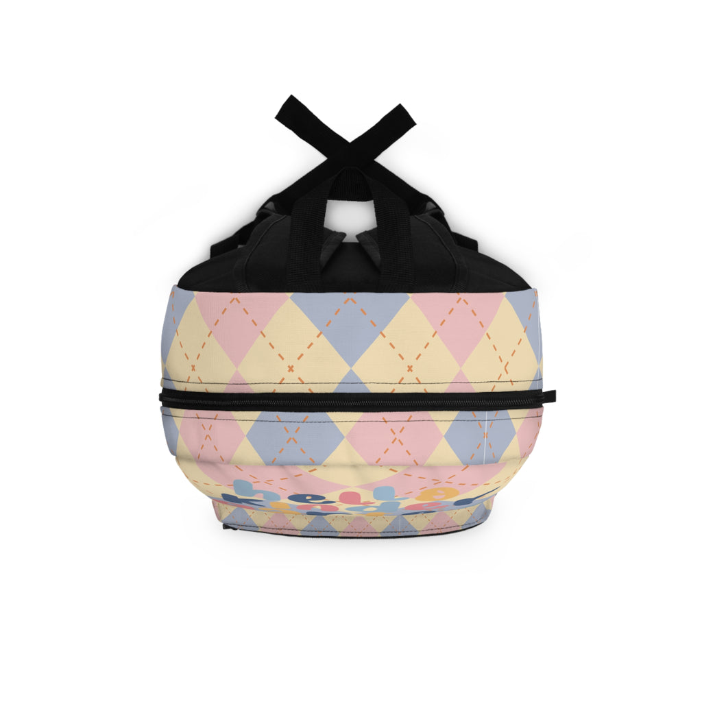 Hello Kindergarten Plaid Backpack