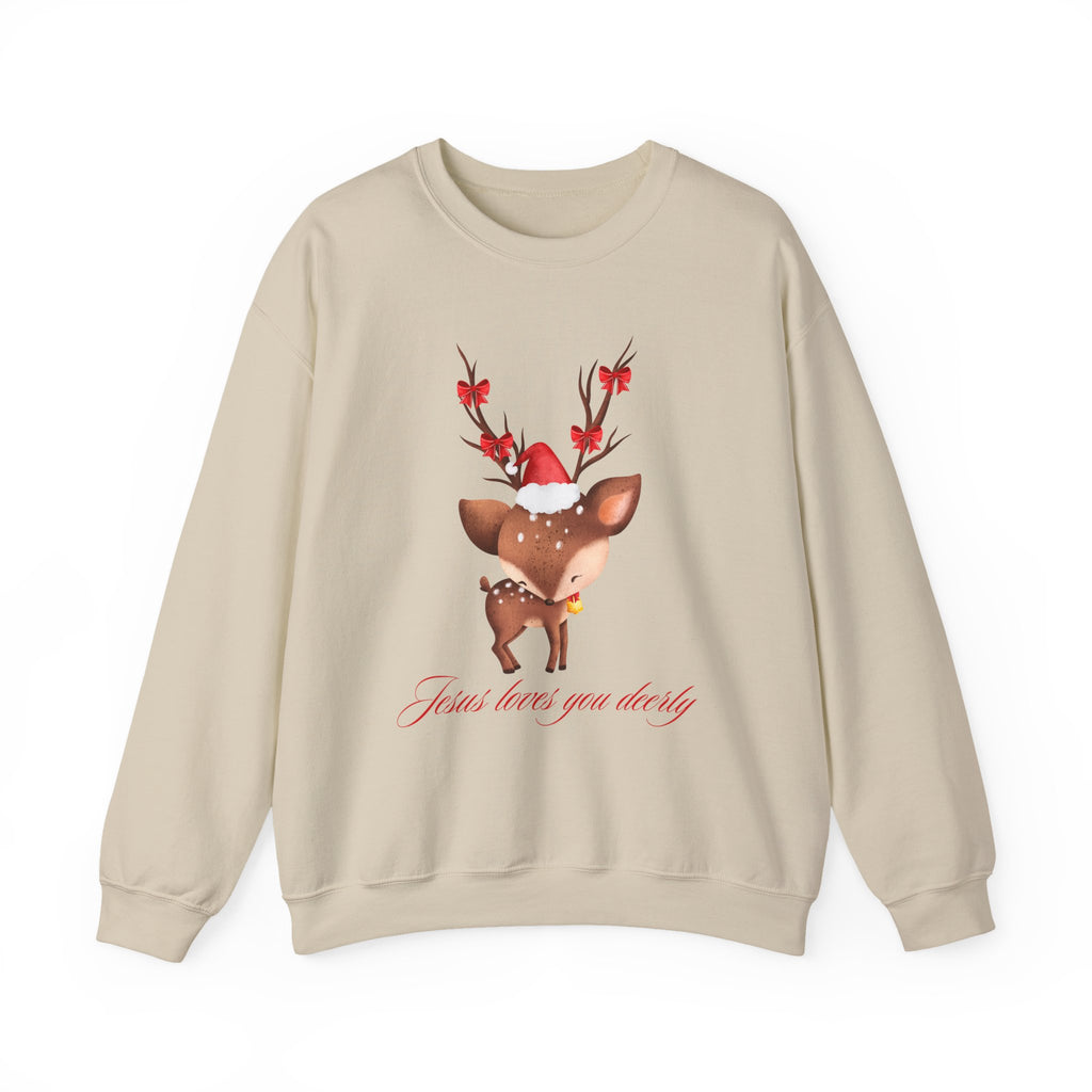Jesus Loves You Deerly Cozy Sweatshirt