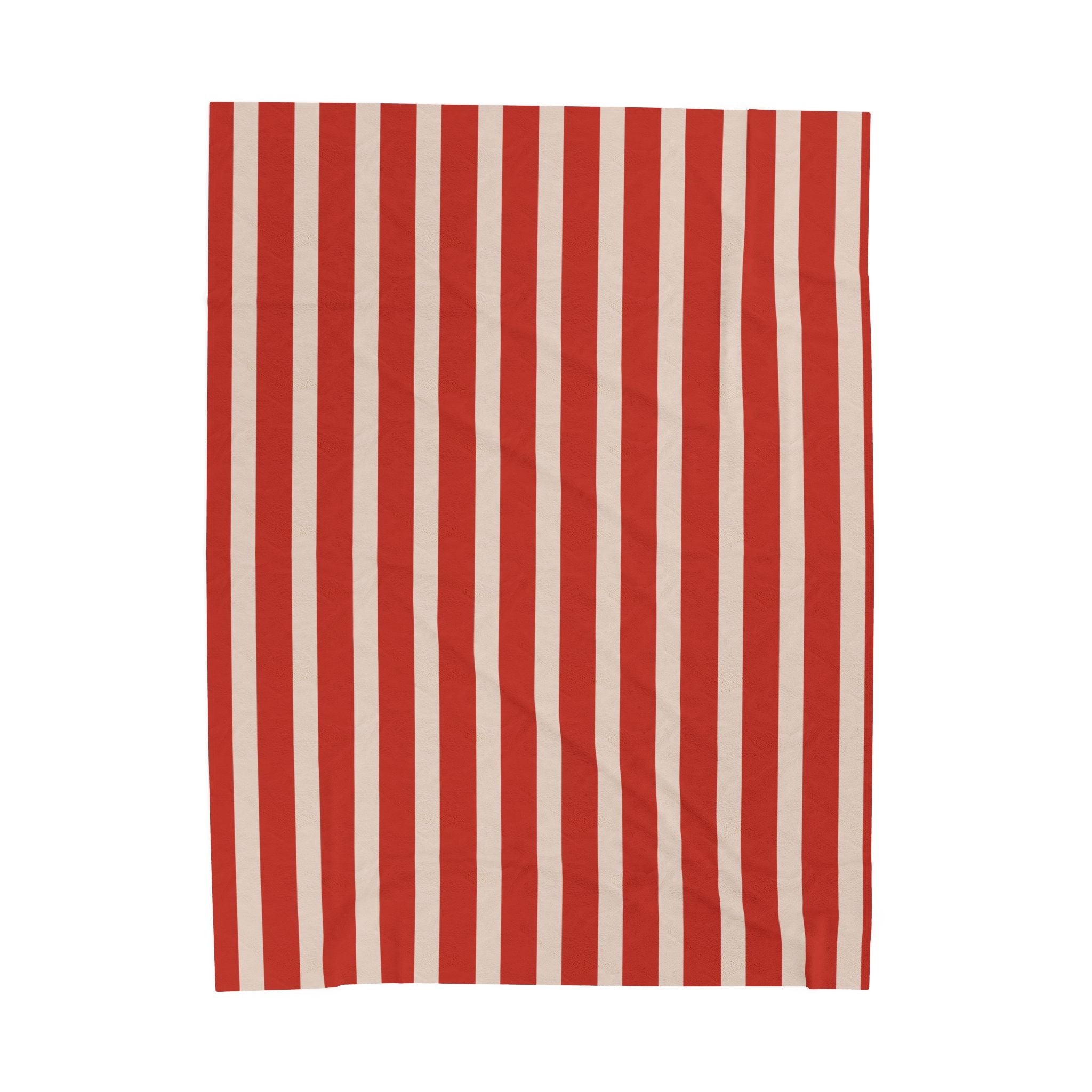 Beige & Red Striped Oversized Throw Blanket By Little Grace Co.